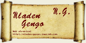 Mladen Gengo vizit kartica